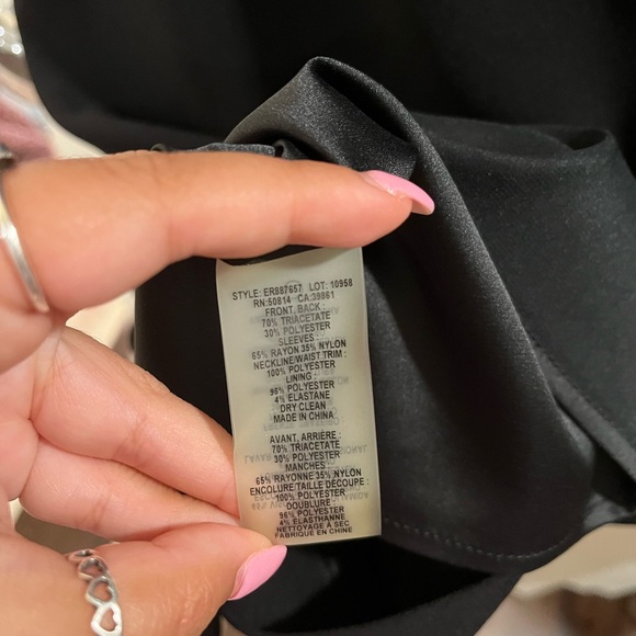 Elie Tahari Saylah Short Sleeve Lace Trim Sheath Dress Black size 6 NWT - Picture 6 of 7